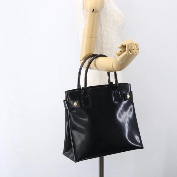 GUCCI Hand Bag Patent leather Black Gold Auth 151615 - Picture 14 of 16